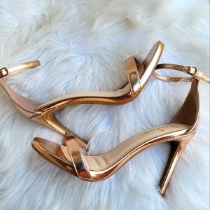 Lulu's Rose Gold Strappy Heels 9